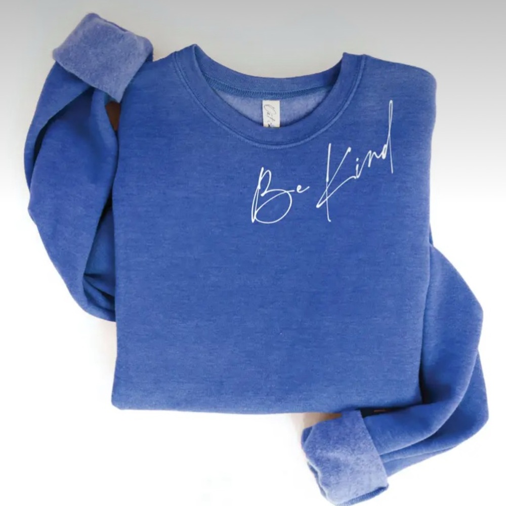 Be Kind Crewneck Sweatshirt - Blue